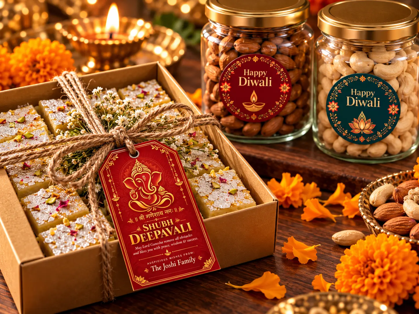 Artisanal Mithai & Hamper Tags + Jar Seals